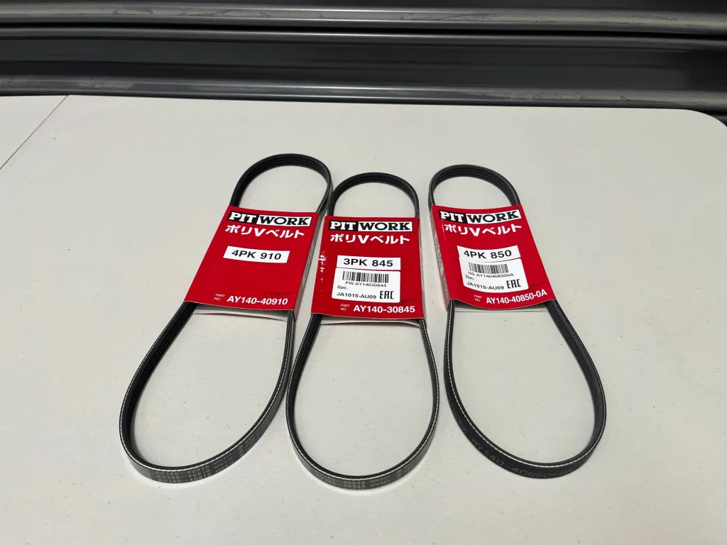 Ancillary Belt Set (3-Piece) To Suit Nissan Skyline R33 Gts-T - Rb25Det Engine