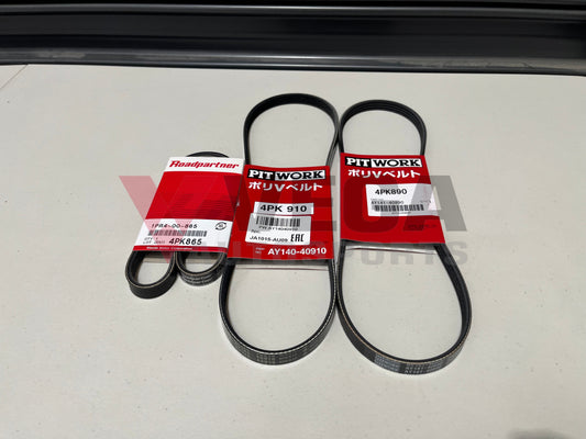 Ancillary Belt Set (3-Piece) To Suit Nissan Skyline R34 Gt-T - Rb25Det Neo Engine