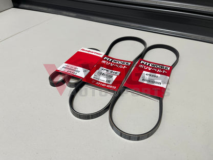 Ancillary Belt Set (3-Piece) To Suit Nissan Skyline R34 Gt-T - Rb25Det Neo Engine