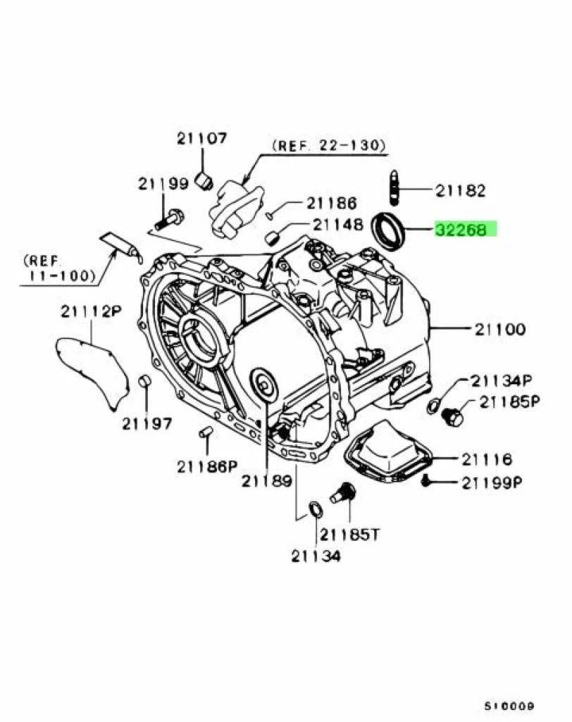 Axle Oil Seal (Front Lhs) To Suit Mitsubishi Lancer Evolution 4 - 9 Cn9A Cp9A Ct9A Md758763