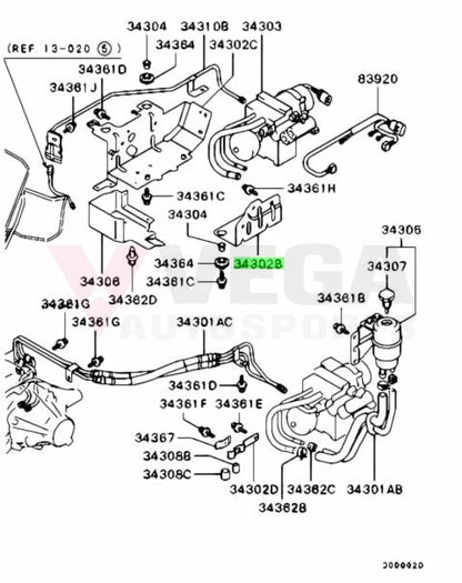 Ayc Pump Bracket To Suit Mitsubishi Lancer Evolution 7 - 9 Ct9A Mr580022 Differential