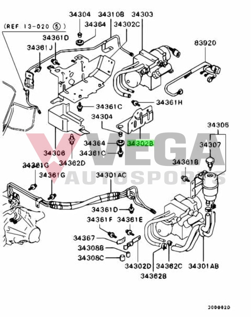 Ayc Pump Bracket To Suit Mitsubishi Lancer Evolution 7 - 9 Ct9A Mr580022 Differential