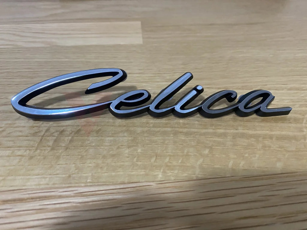 Badge 'Celica' Emblem Chrome to suit Toyota Celica TA22 TA23 RA23 RA28 - Vega Autosports