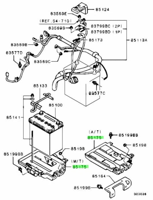 Battery Tray To Suit Mitsubishi Lancer Evolution 7 / 8 9 Ct9A Ct9W Mr565177 Electrical