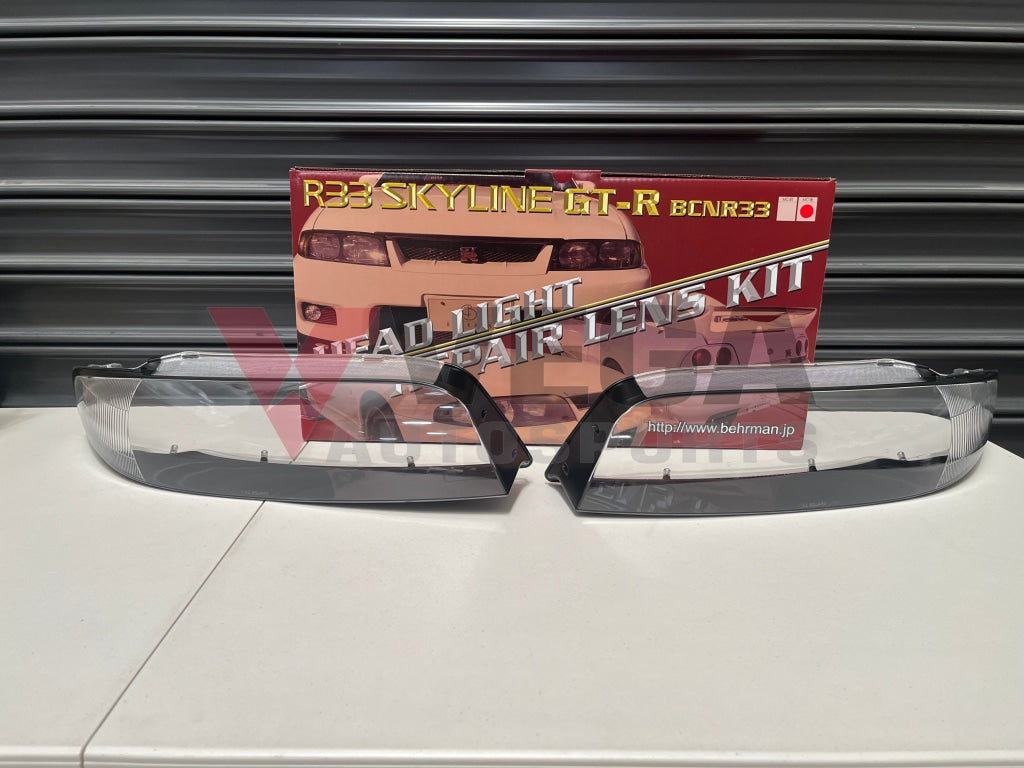 BEHRMAN WISE SQUARE Headlight Repair Lens Kit for SKYLINE R33 GTR BCNR33 Late Model - Vega Autosports
