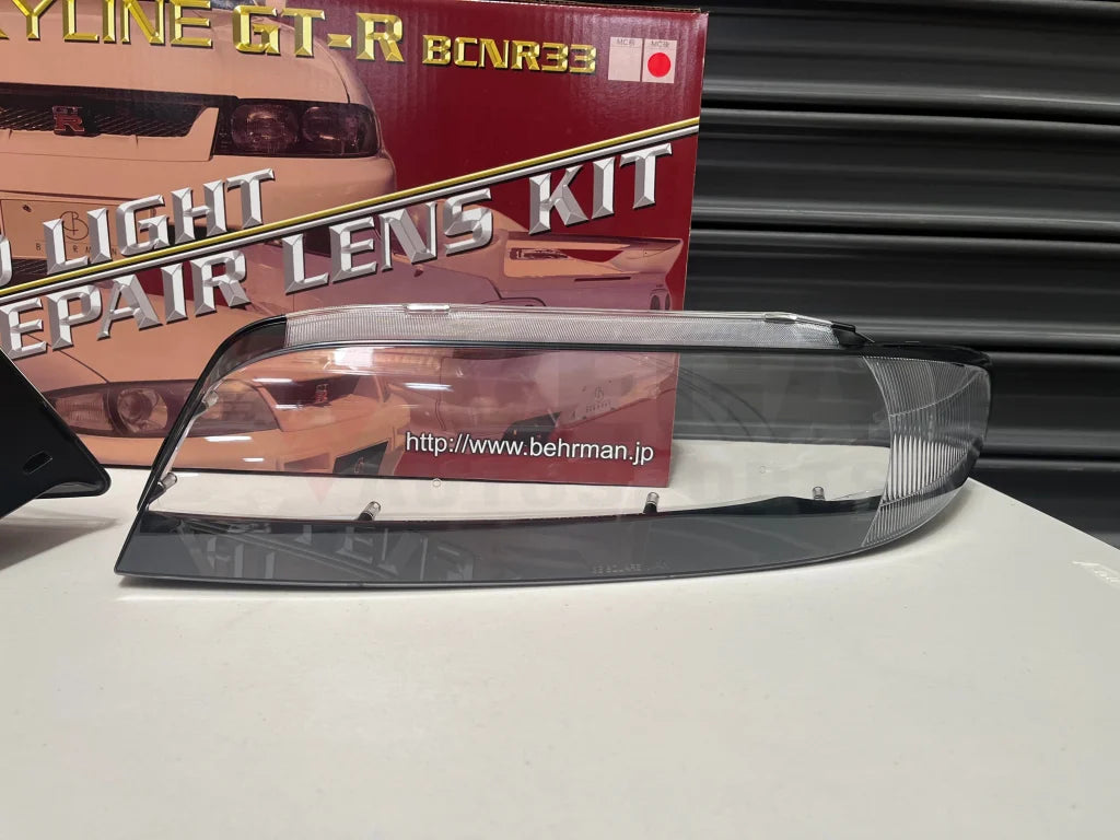 BEHRMAN WISE SQUARE Headlight Repair Lens Kit for SKYLINE R33 GTR BCNR33 Late Model - Vega Autosports