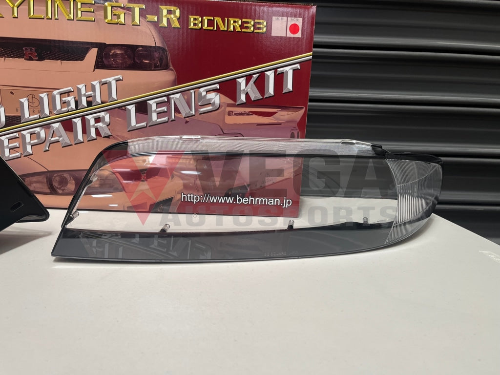 BEHRMAN WISE SQUARE Headlight Repair Lens Kit for SKYLINE R33 GTR