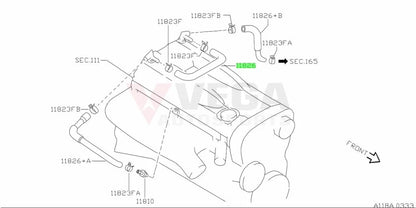 Blow-By / Breather Hose (Intake Cover To Exhaust Cover) To Suit Nissan Skyline R32 Gtr R33 & R34 -