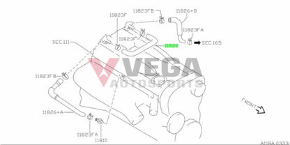 Blow-By / Breather Hose (Intake Cover To Exhaust Cover) To Suit Nissan Skyline R32 Gtr R33 & R34 -