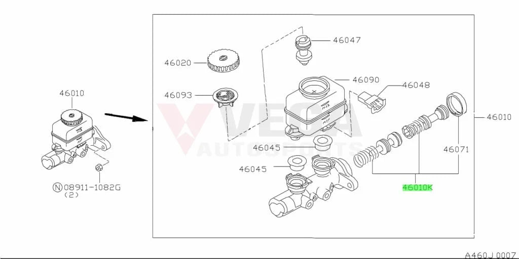 Bm50 Brake Master Cylinder Overhaul Kit - Tokico To Suit Nissan Skyline R32 Gtr 46011-52F26 Brakes