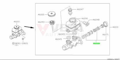 Bm50 Brake Master Cylinder Overhaul Kit - Tokico To Suit Nissan Skyline R32 Gtr 46011-52F26 Brakes
