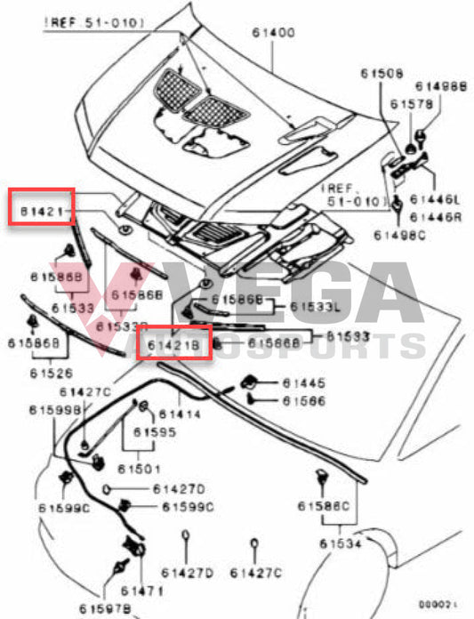 Bonnet Insulator Clip Set (11-Piece) To Suit Mitsubishi Lancer Evolution 8 / 9 Ct9A Mr288876