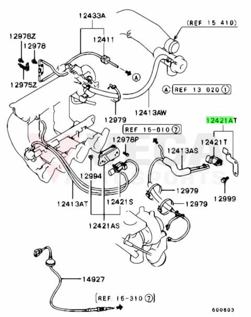 Boost Control Solenoid Assembly To Suit Mitsubishi Lancer Evolution 4 - 6 Mr212818 Electrical