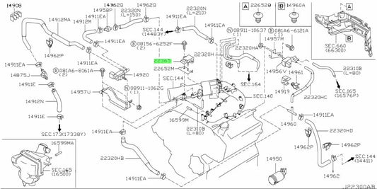 Boost Pressure Sensor (Evap Control System) To Suit Nissan Skyline R34 Rb25 Neo X-Trail Pnt30