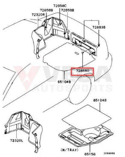 Boot Trim Push Clip To Suit Mitsubishi Lancer Evolution 7 / 8 9 Mr572500 Nuts Bolts Screws