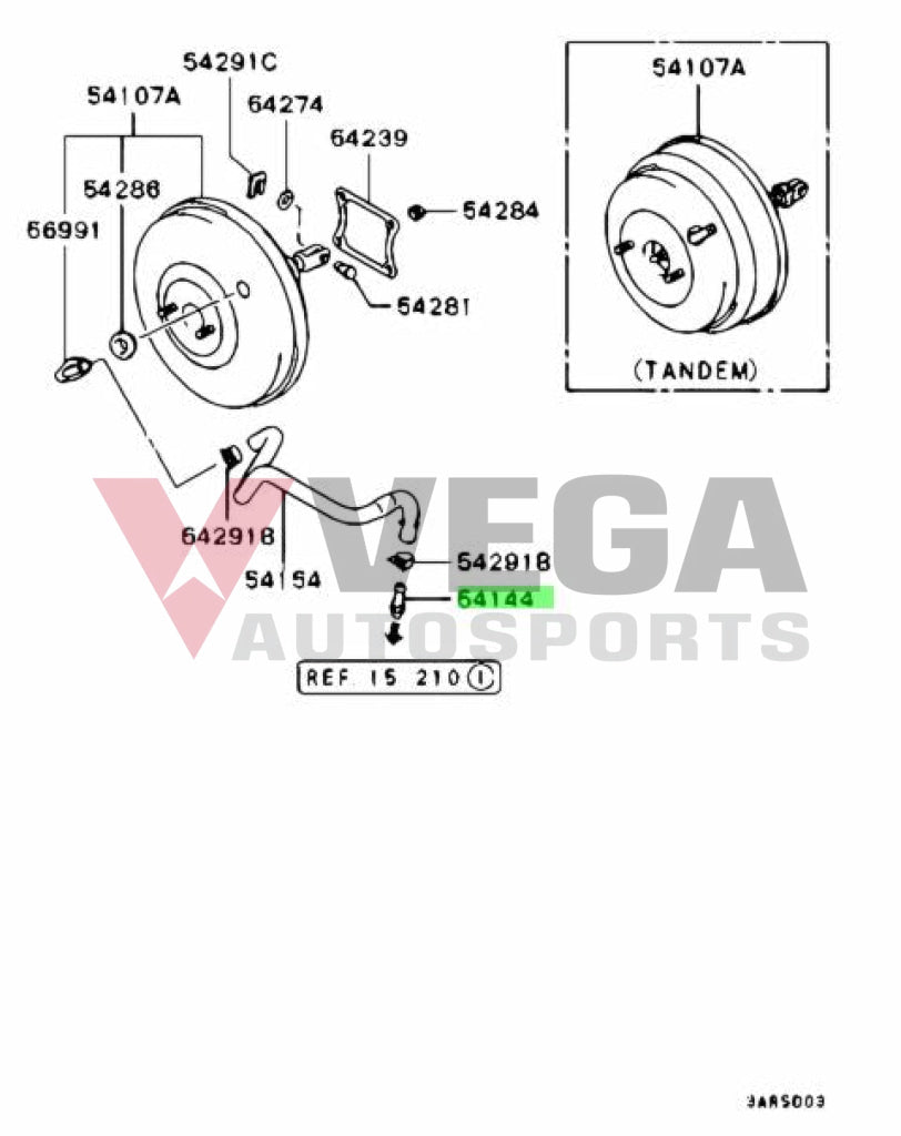 Brake Booster Nipple To Suit Mitsubishi Lancer Evolution 1 - 9 Mr493617 Brakes