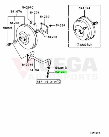 Brake Booster Nipple To Suit Mitsubishi Lancer Evolution 1 - 9 Mr493617 Brakes