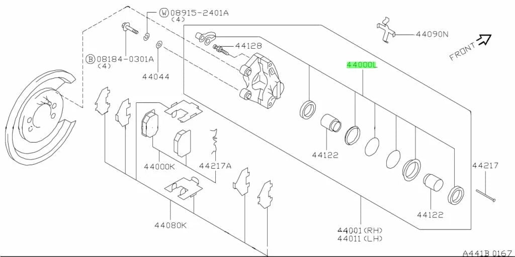 Brake Caliper Seal Kit Rear End To Suit Nissan 300Zx Z32 & Skyline R32 Gtr / Gts-4 Gts-T R33 Gts25-T