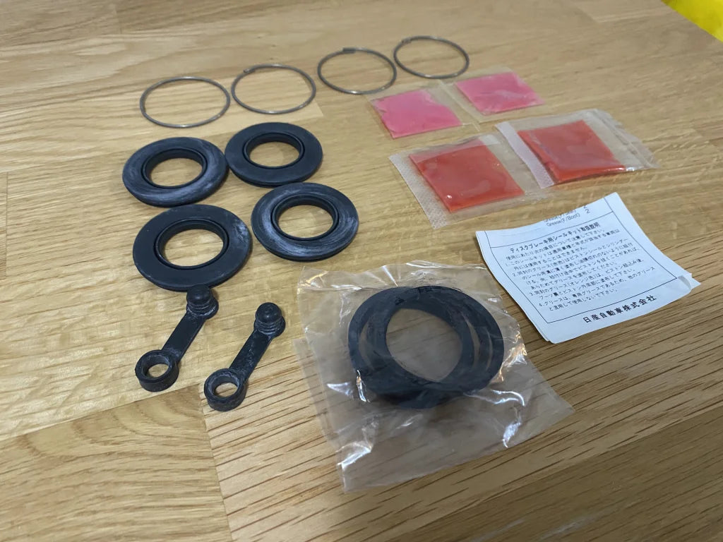 Brake Caliper Seal Kit, Rear End to suit Nissan 300ZX Z32 & Skyline R32 GTR / GTS-4 / GTS-t & R33 GTS25-t - Sumitomo 2-Pot Calipers - Vega Autosports