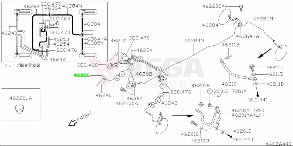 Brake Line Grommet To Suit Nissan Skyline R32 Models 46366-01U00 Brakes