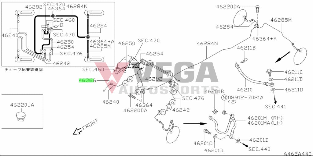 Brake Line Grommet To Suit Nissan Skyline R32 Models 46366-01U00 Brakes