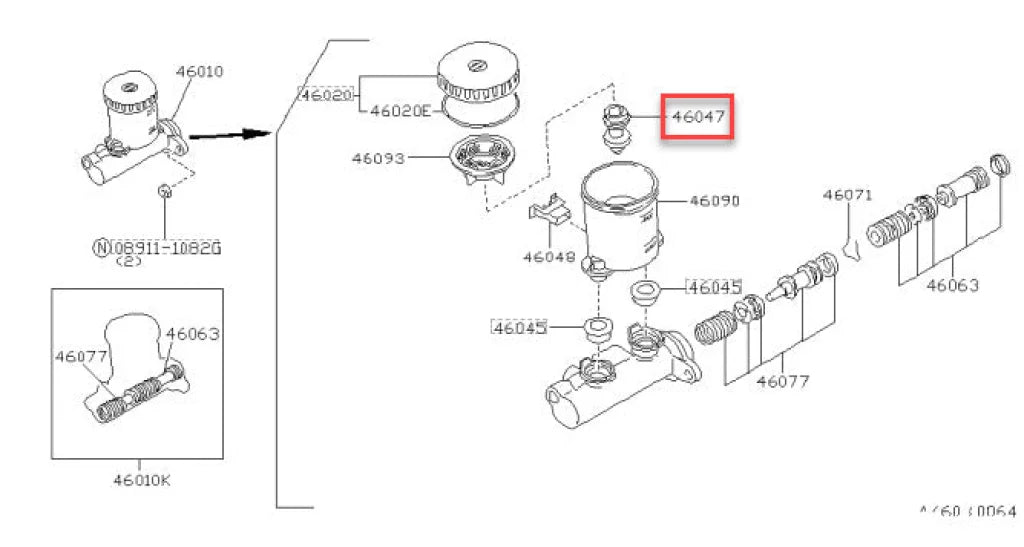 Brake Master Cylinder Float (Tokico) To Suit Nissan Bm50 46047-V5010 Brakes