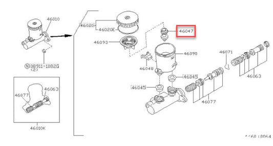 Brake Master Cylinder Float (Tokico) To Suit Nissan Bm50 46047-V5010 Brakes