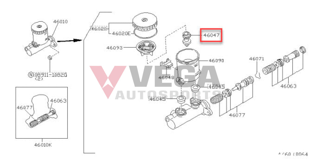 Brake Master Cylinder Float (Tokico) To Suit Nissan Bm50 46047-V5010 Brakes