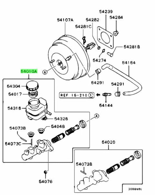 Brake Master Cylinder To Suit Mitsubishi Lancer Evolution 7 / 8 9 Mr569143 Brakes