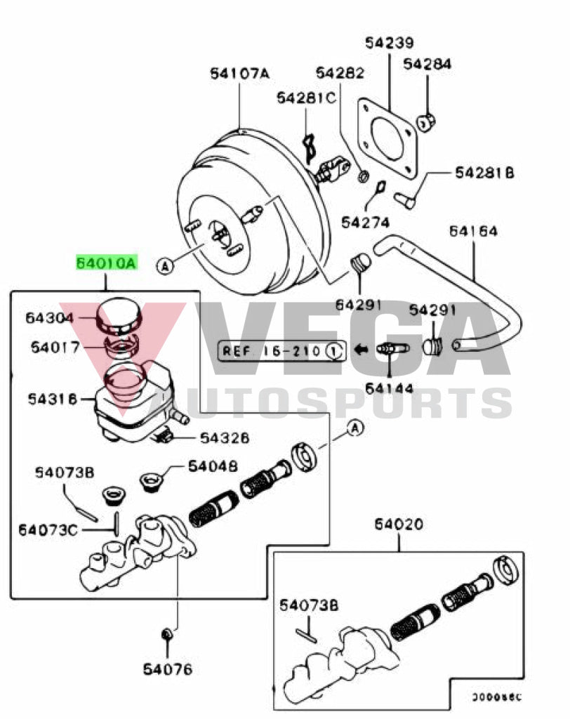 Brake Master Cylinder To Suit Mitsubishi Lancer Evolution 7 / 8 9 Mr569143 Brakes