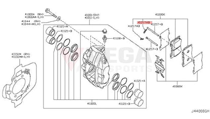 Brake Pad Retainer Pin Clip To Suit Nissan 370Z 41218-Jl00A Brakes