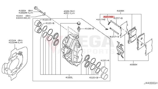 Brake Pad Retainer Pin Clip To Suit Nissan 370Z 41218-Jl00A Brakes