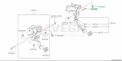 Brake Pedal Pin Clevis ’Most Nissans’ 46123-03W1A - Nuts / Bolts / Screws