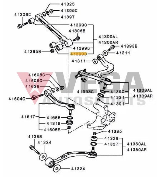 Bushing Rear Lower Control Arm To Suit Mitsubishi Lancer Evolution 4-9 (Steel & Alloy Arms) Mr403464