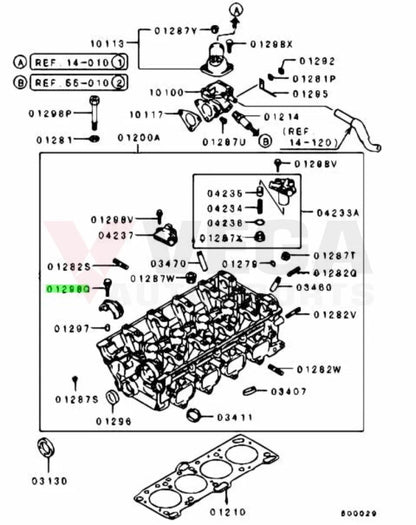 Cam Cap Bolt To Suit Mitsubishi Lancer Evolution 1 - 9 Mf140232 Engine