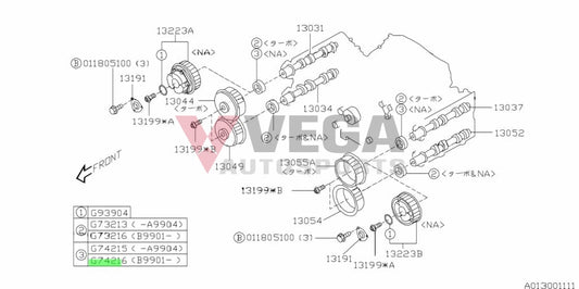 Cam Seal To Suit Non Ascs Subaru Impreza Gc8 806732160 Engine