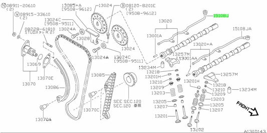 Camshaft Oil Squirter Intake (Sr20) To Suit Nissan Silvia S13 / S14 S15 180Sx 15108-53J03 Engine