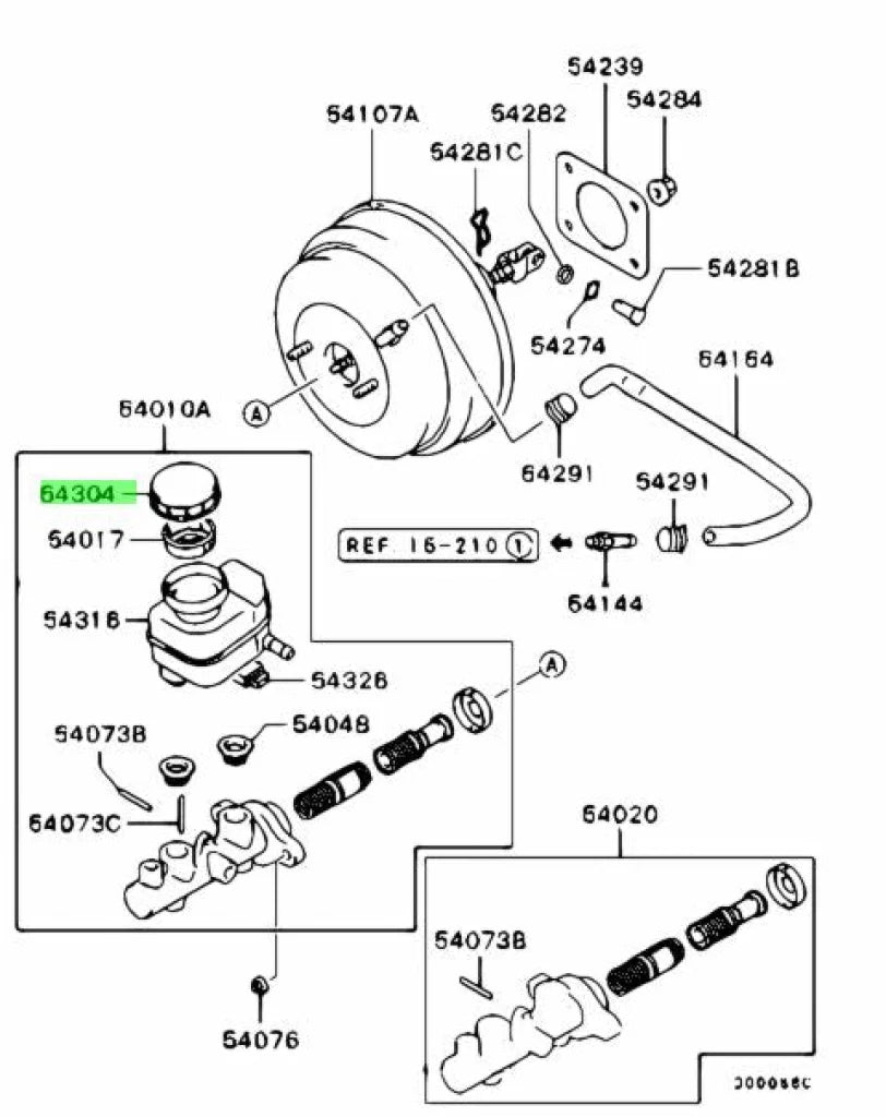 Cap Brake Fluid Reservoir To Suit Mitsubishi Lancer Evolution 7 / 8 9 10 4627A064 Brakes