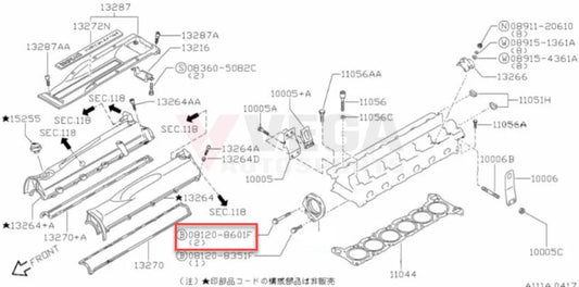 Cas Bracket Bolt To Suit Nissan Skyline R32 / R33 R34 Models 08120-8601F Nuts Bolts Screws