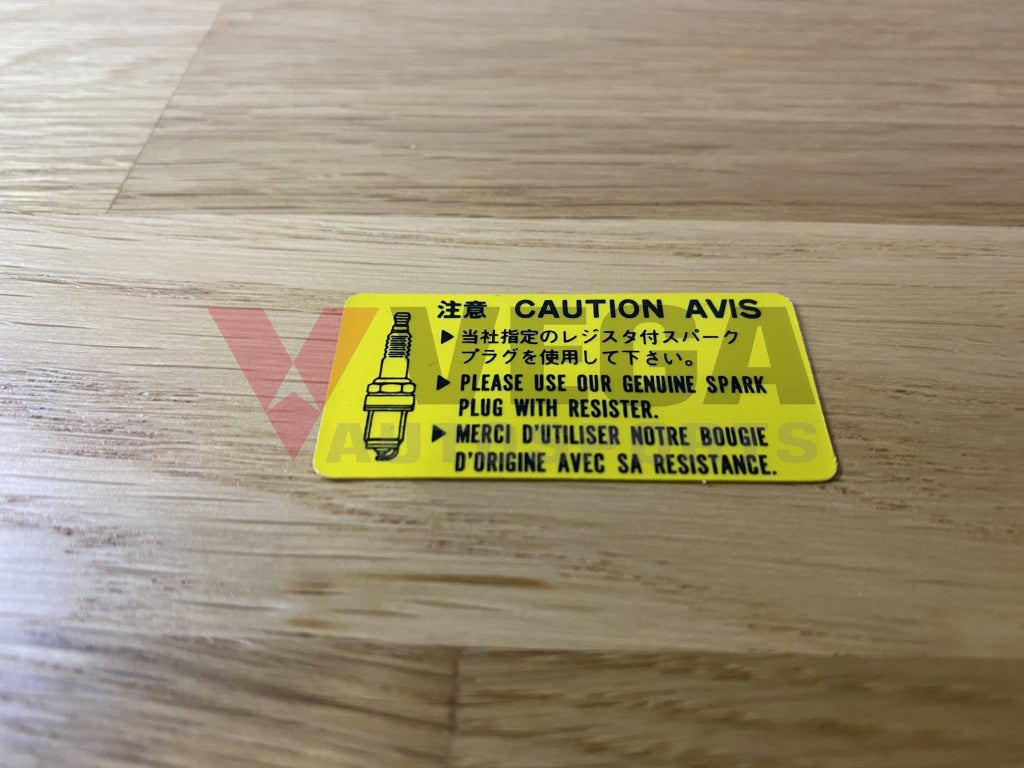 Caution Spark Plug Decal To Suit Mitsubishi Lancer Evolution 4 / 5 6 6.5 7 Cn9A Cp9A Ct9A Emblems