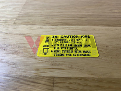 Caution Spark Plug Decal To Suit Mitsubishi Lancer Evolution 4 / 5 6 6.5 7 Cn9A Cp9A Ct9A Emblems