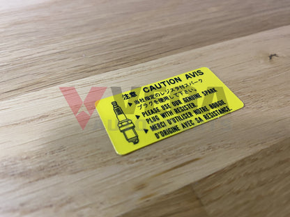 Caution Spark Plug Decal To Suit Mitsubishi Lancer Evolution 4 / 5 6 6.5 7 Cn9A Cp9A Ct9A Emblems
