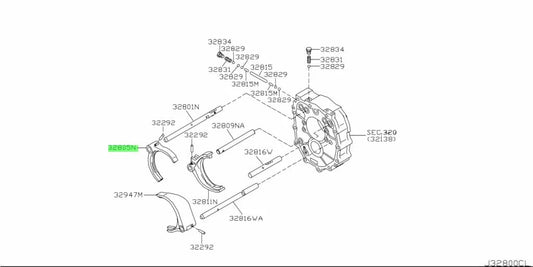 Cd00A Shift Fork 1St/2Nd To Suit Nissan 350Z/370Z 32805-Cd001 Gearbox And Transmission