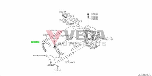 Cd00A Shift Fork 1St/2Nd To Suit Nissan 350Z/370Z 32805-Cd001 Gearbox And Transmission