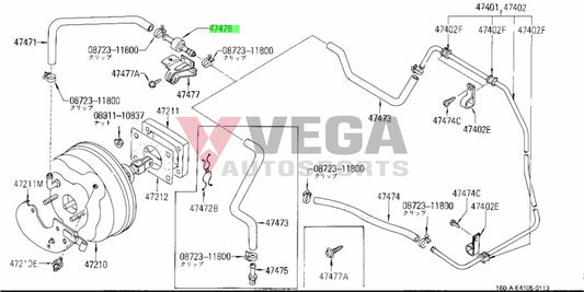 Check Valve Brake Booster To Suit Nissan 180Sx Silvia S13 & Skyline R32 Gtr / Gts Gts25 Gts-4 Gts-T