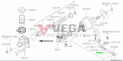 Clutch Master Cylinder Vacuum Hose to suit Nissan Skyline R32 / R33 / R34 GTR 47473-05U20 Gearbox and Transmission