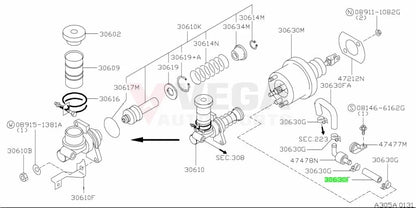Clutch Master Cylinder Vacuum Hose to suit Nissan Skyline R32 / R33 / R34 GTR 47473-05U20 Gearbox and Transmission