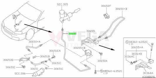 Clutch Master Hard Line Assembly To Suit Nissan R34 Gt-T - Manual Transmission Gearbox And