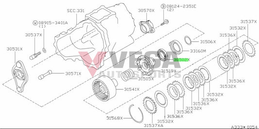 Clutch Pack Release Transfer Case Bearing To Suit Nissan Skyline R32 / R33 R34 Gtr 31409-05U00