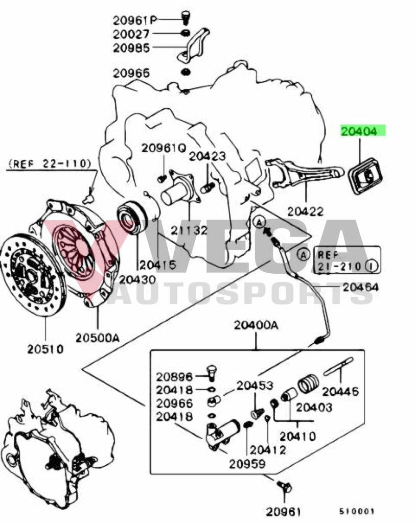 Clutch Release Fork Dust Boot To Suit Mitsubishi Lancer Evolution 4 - 9 Md747413 Gearbox And